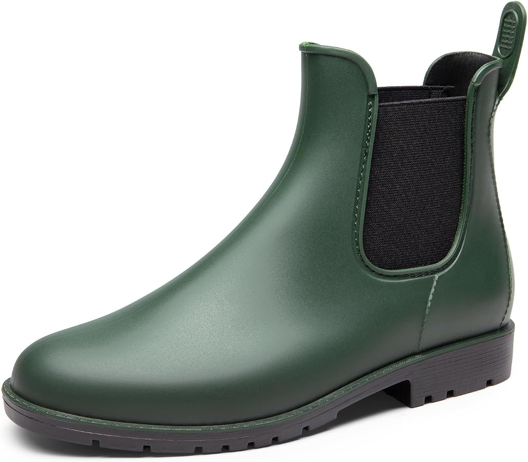 DREAM PAIRS Women's Ankle Rain Boots Chelsea Short Boots Waterproof Elastic Slip On Lightweight C... | Amazon (US)