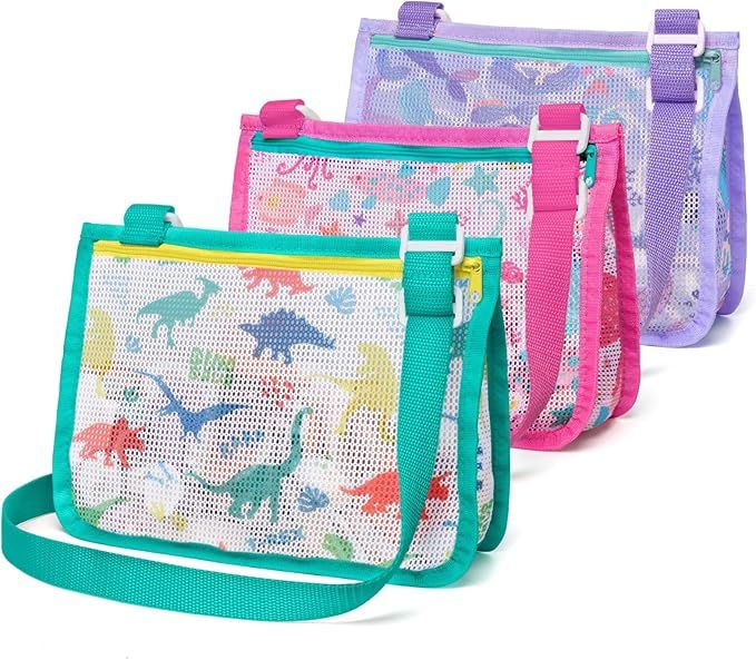 F-color Seashell Bag Kids Beach Bag - Sea Shell Bags Beach Toys for Holding Beach Essentials, Mes... | Amazon (US)