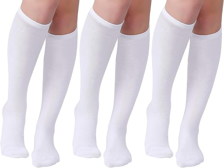 Joulli Women's Knee High Casual Tube Socks 3 Pairs | Amazon (US)