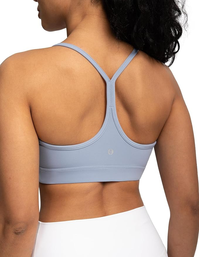 Colorfulkoala Women's Dreamlux Y Back Sports Bra Low Impact Padded Workout Top with Built in Bra ... | Amazon (US)