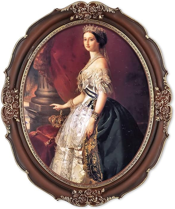 SIMON'S SHOP Oval Picture Frame 11x14, Vintage Photo Frames in Mahogany with Gold Trim, Antique W... | Amazon (US)