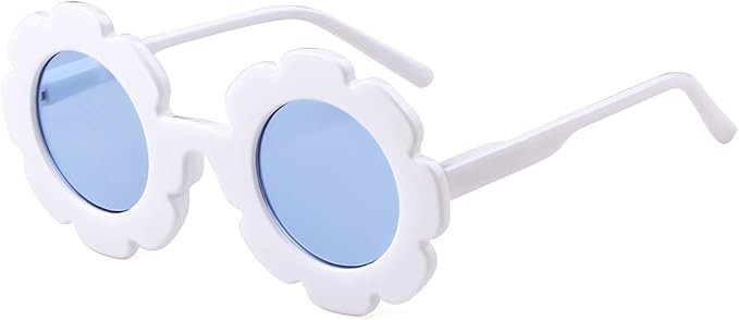 ADEWU Sunglasses for Kids Round Flower Cute Glasses UV 400 Protection Children Girl Boy Gifts | Amazon (US)
