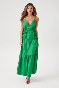 Plunging Poplin Maxi Dress | Forever 21 (US)