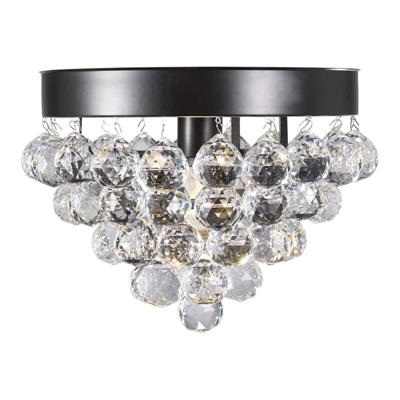 Design House 579433 Madrid Single Light 13" Wide Crystal Waterfall Flush Mount Ceiling Fixture Bronz | Build.com, Inc.
