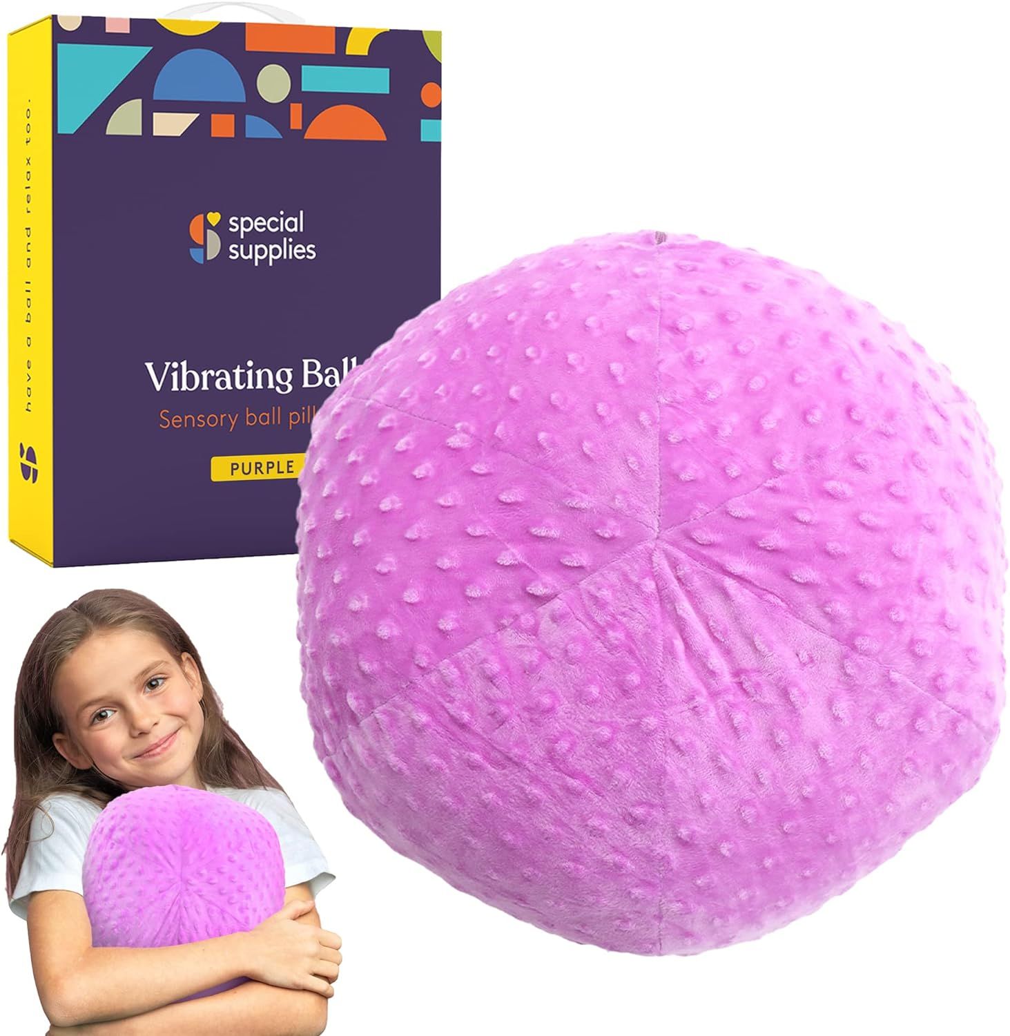 Special Supplies Vibrating Ball Pillow Sensory Pressure Activated for Kids and Adults, Plush Mink... | Amazon (US)