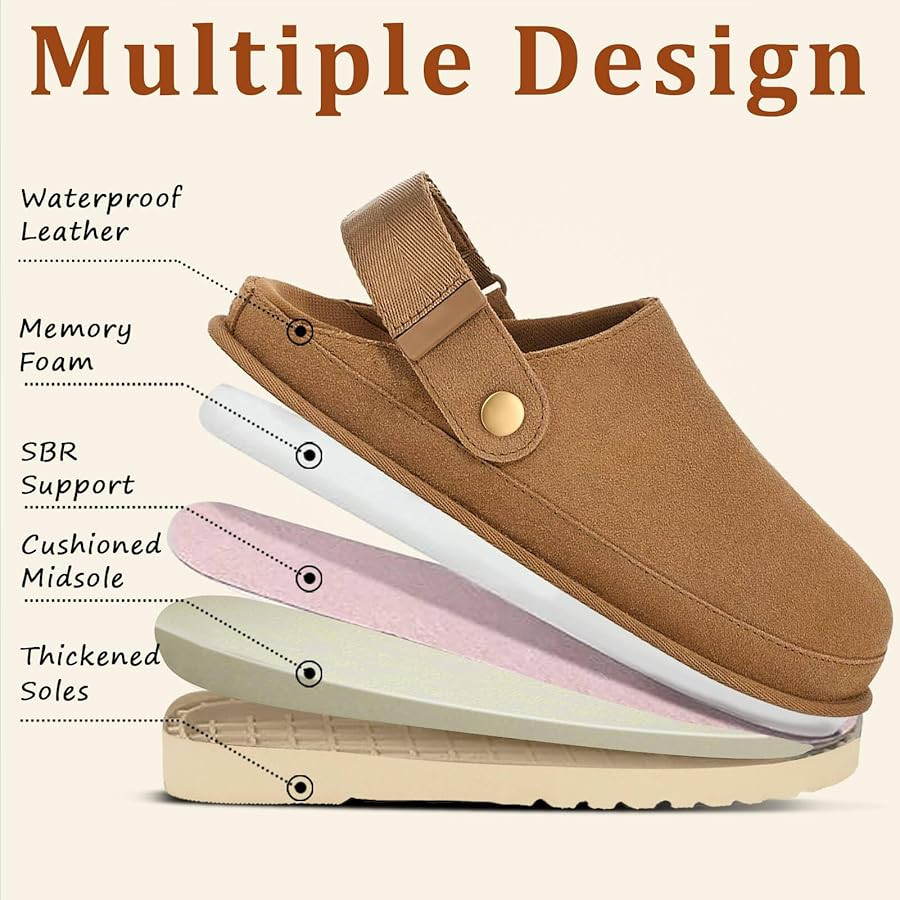 Clogs for Women Slippers Women's Platform Mules & Clogs with Strap Slip on Shoes Sandals Arch Sup... | Amazon (US)