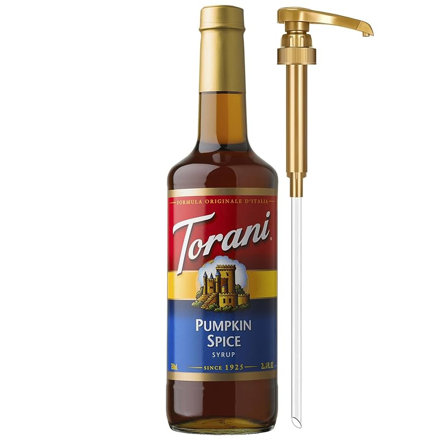 Torani Coffee Syrup, Pumpkin Spice Flavoring for Drinks, Glass Bottle with Pump Included, 25.4 Fl... | Amazon (US)