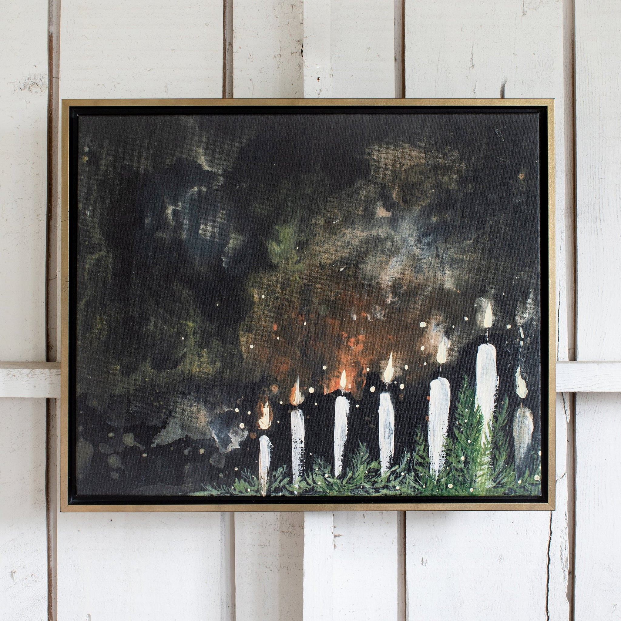 Candles Aglow | Canvas | Lindsay Letters, LLC