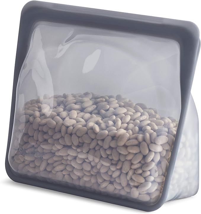 Stasher 100% Silicone Food Grade Reusable Storage Bag, Ash (Stand-Up) | Plastic Free Lunch Bag | ... | Amazon (US)