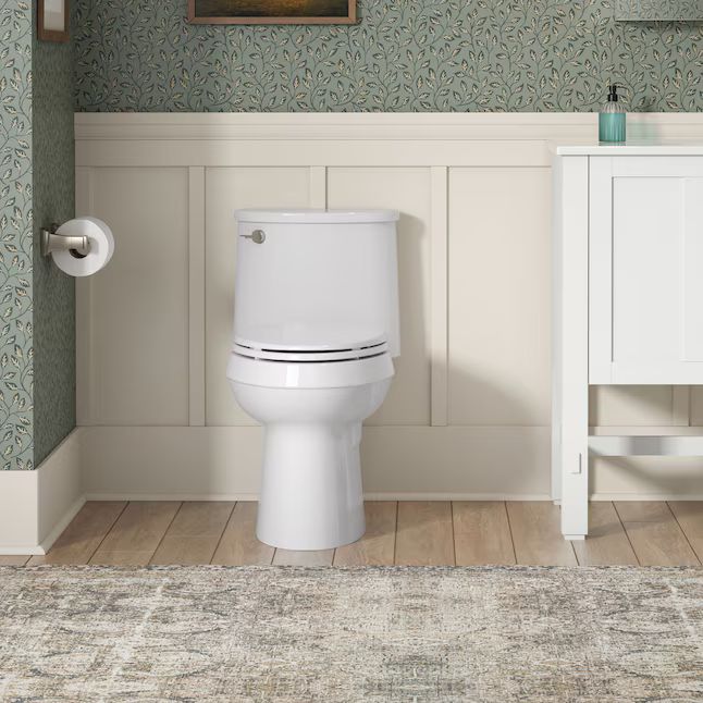 KOHLER Prosa White Elongated Chair Height WaterSense Soft Close Toilet 12-in Rough-In 1.28-GPF | Lowe's