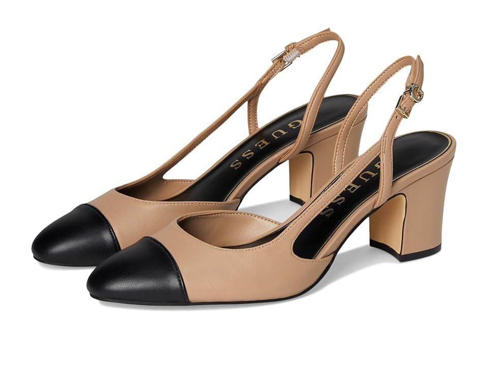 GUESS Loisa Women's Shoes Beige Leather : 6.5 M | Zappos