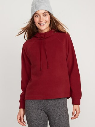 Microfleece Funnel-Neck Pullover Hoodie for Women | Old Navy (US)