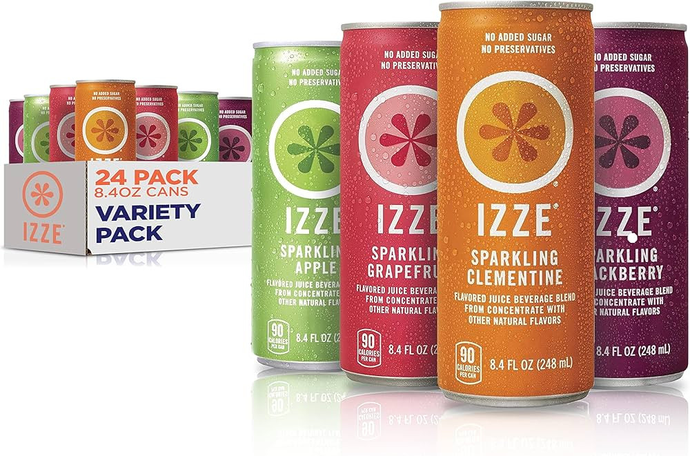 Izze Sparkling Juice, 4 Flavor Variety Pack, 8.4 Fl Oz (24 Count) | Amazon (US)
