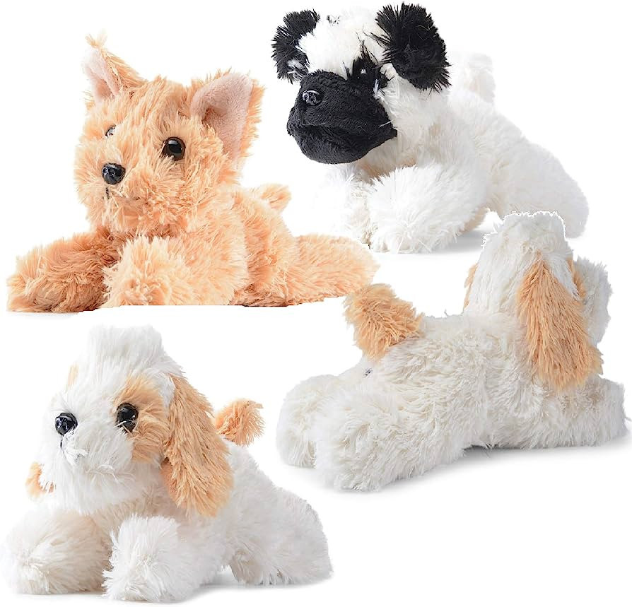 Prextex Stuffed Puppies - Set of 4 Cute Dog Toy Stuffed Animals for Girls and Boys | 6 Inch Small... | Amazon (US)