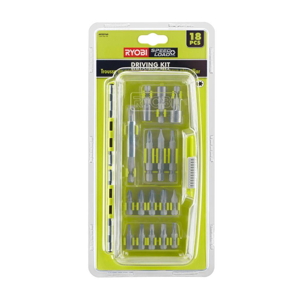 RYOBI Steel SpeedLoad Plus Driving Bit Kit (18-Piece) | The Home Depot