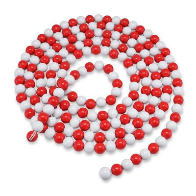 Ornativity Red and White Beaded Garland - 10 ft | Target