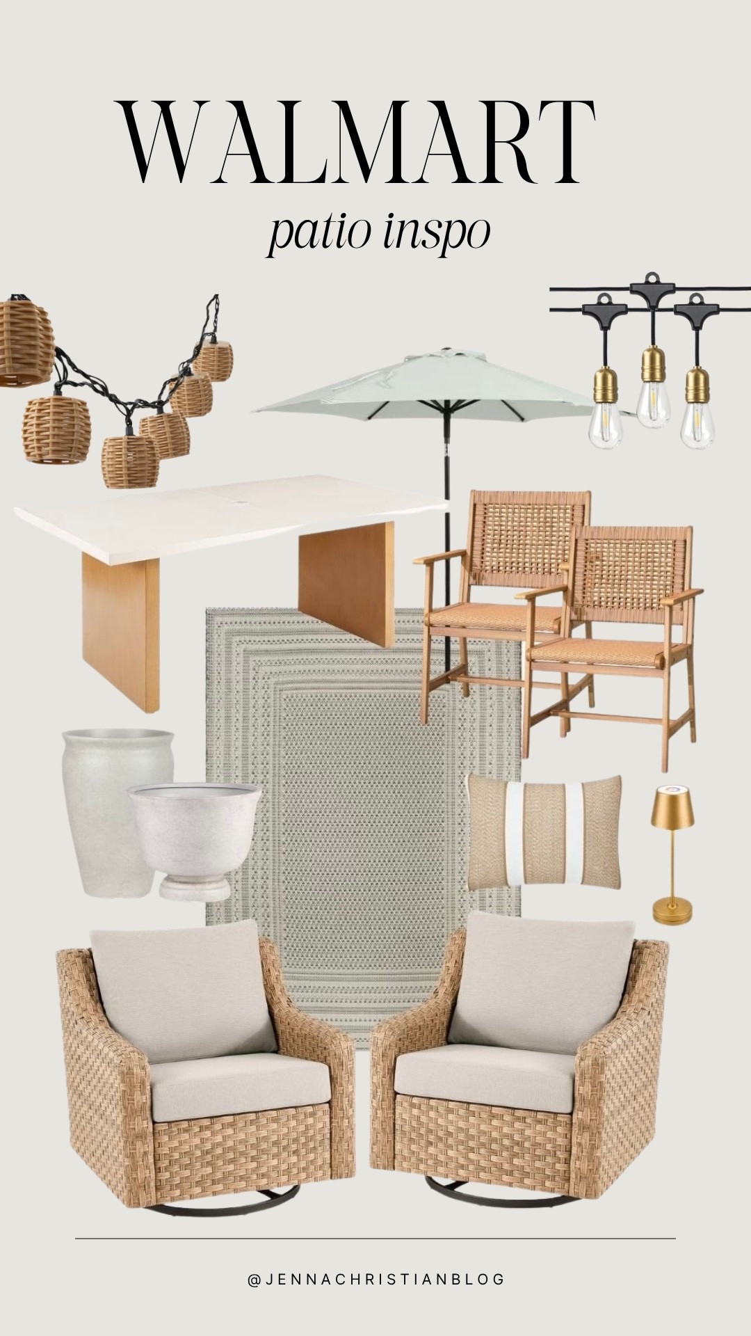 Walmart summer outdoor patio inspo. 

Walmart finds
Backyard home decor 
Porch decor 
Neutral home decor

#LTKSeasonal #LTKHome