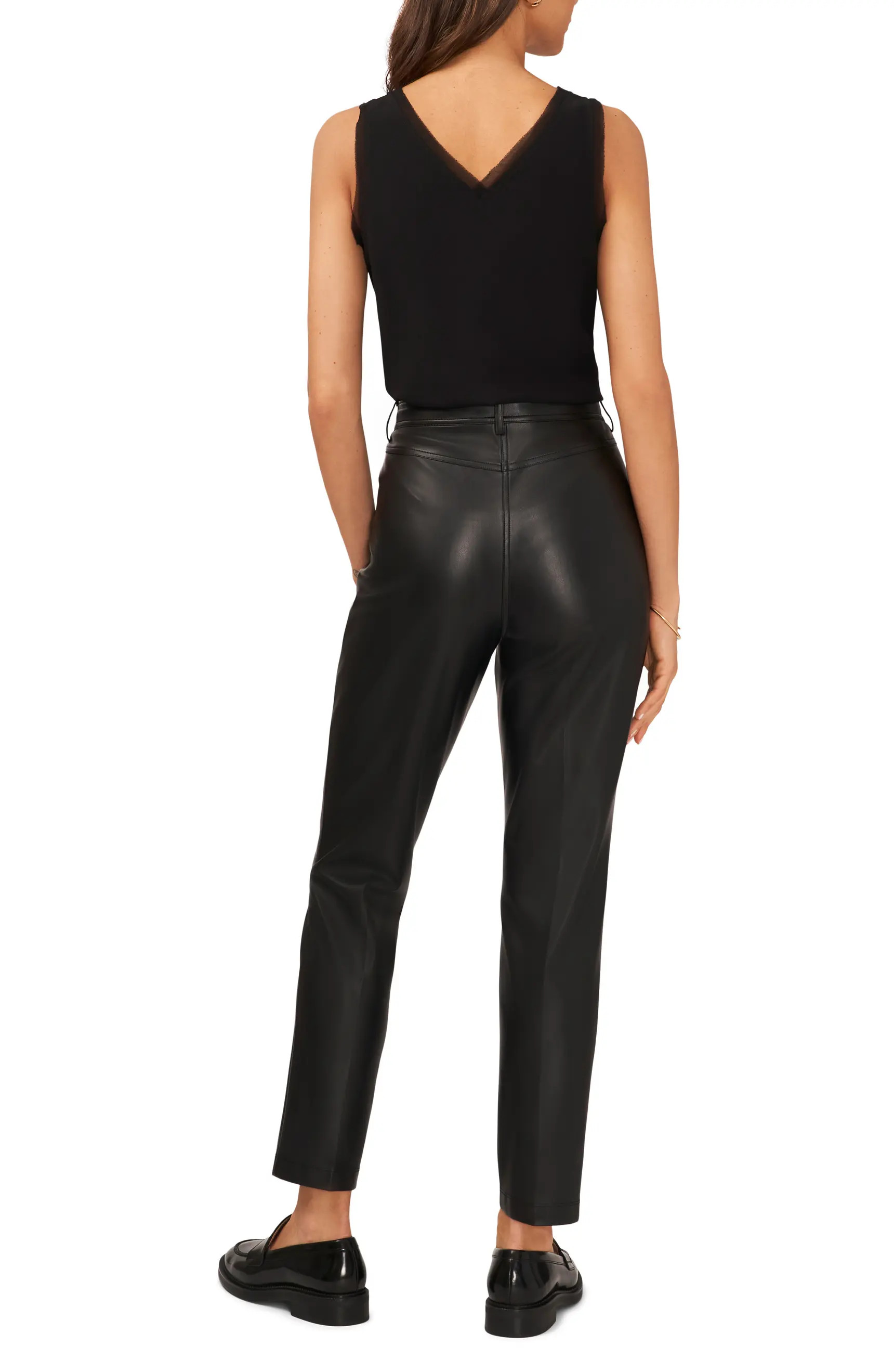 Straight Leg Faux Leather Trousers | Nordstrom