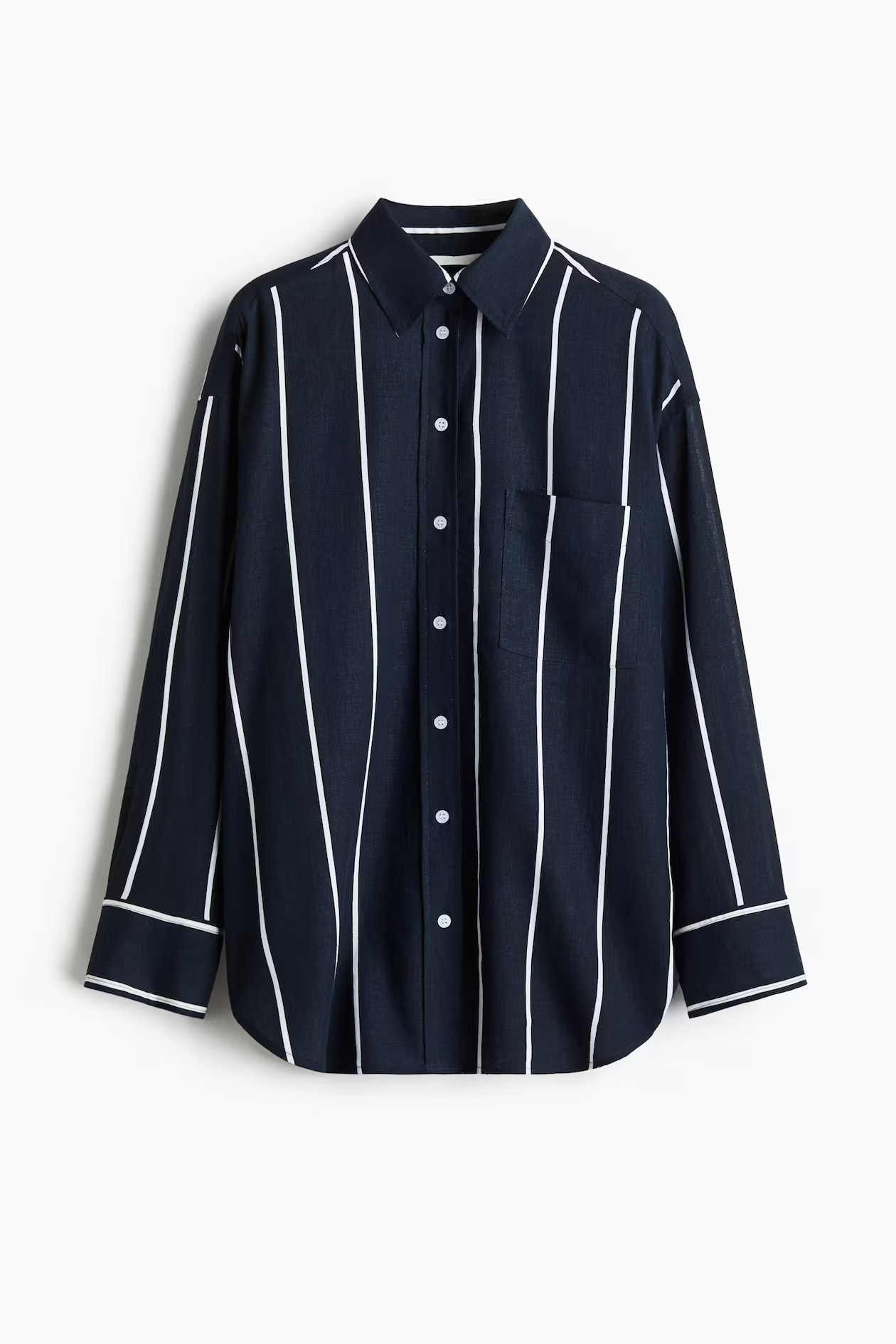 Oversized Linen-Blend Shirt | H&M (US + CA)
