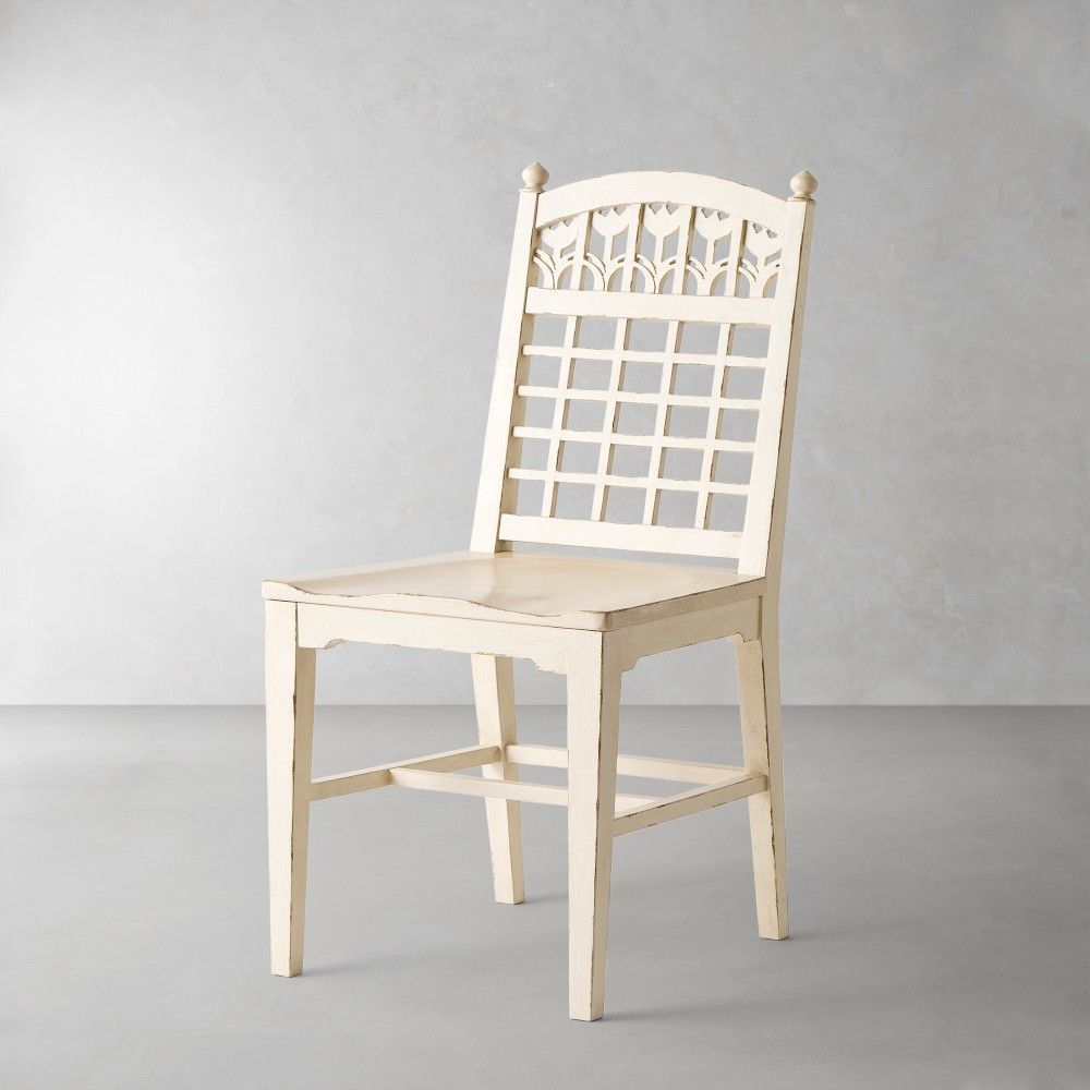 Hill House x Williams Sonoma Home Carved Tulip Dining Side Chair | Williams-Sonoma