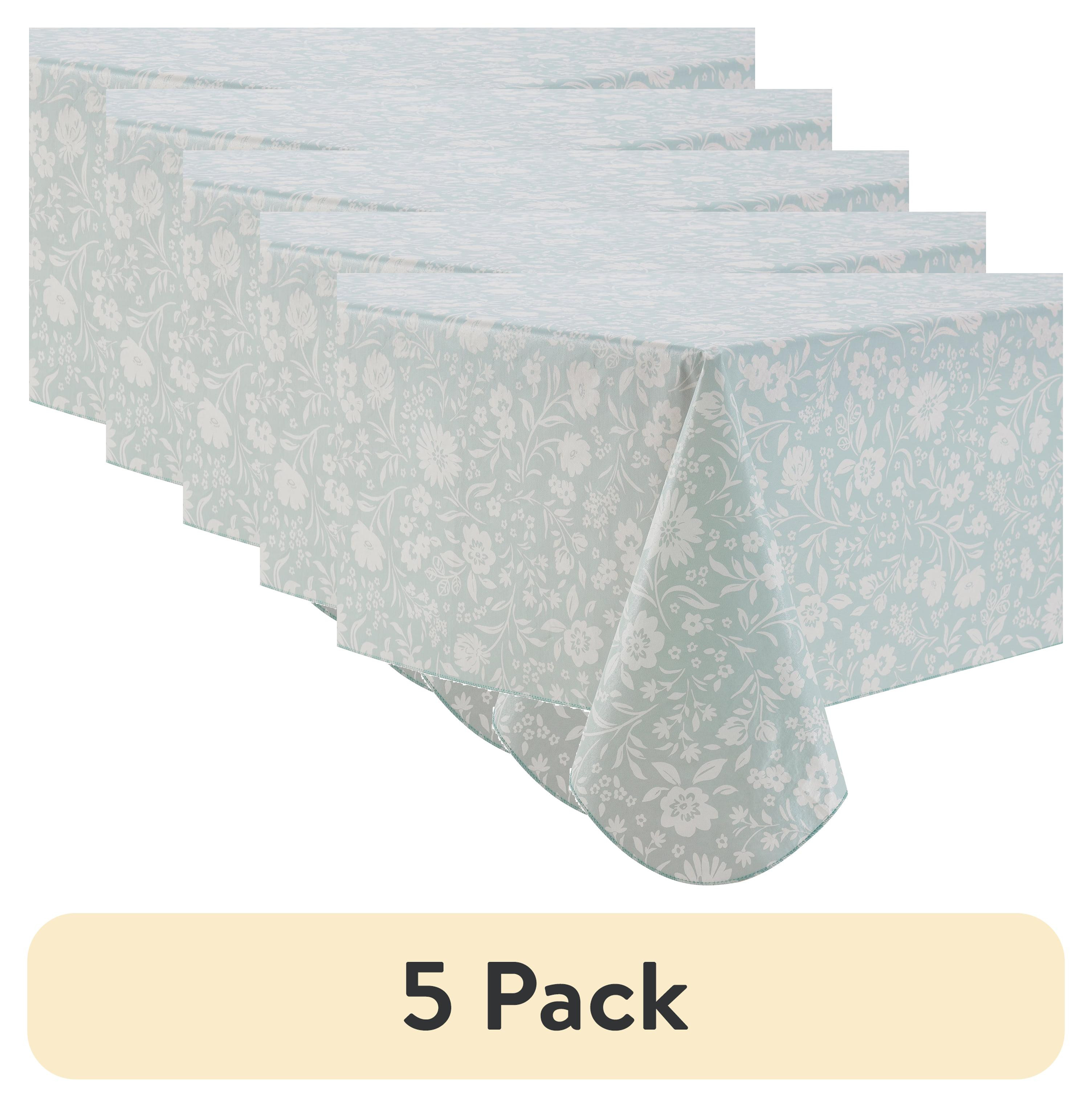 (5 pack) Mainstays Floral Print PEVA Tablecloth 60" x 84" Rectangle | Walmart (US)