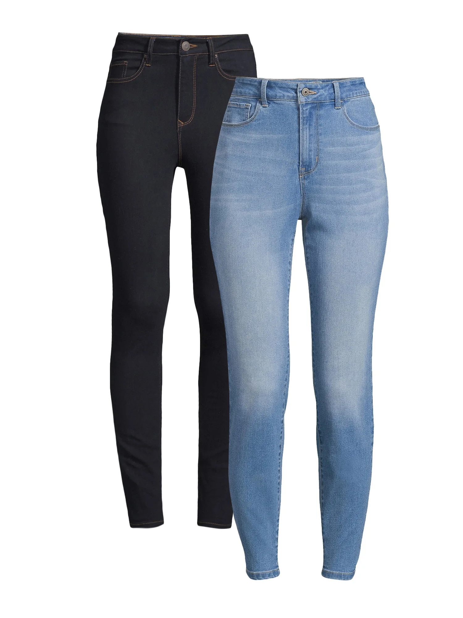 No Boundaries Juniors' High Rise Skinny Jeans, 2-Pack - Walmart.com | Walmart (US)