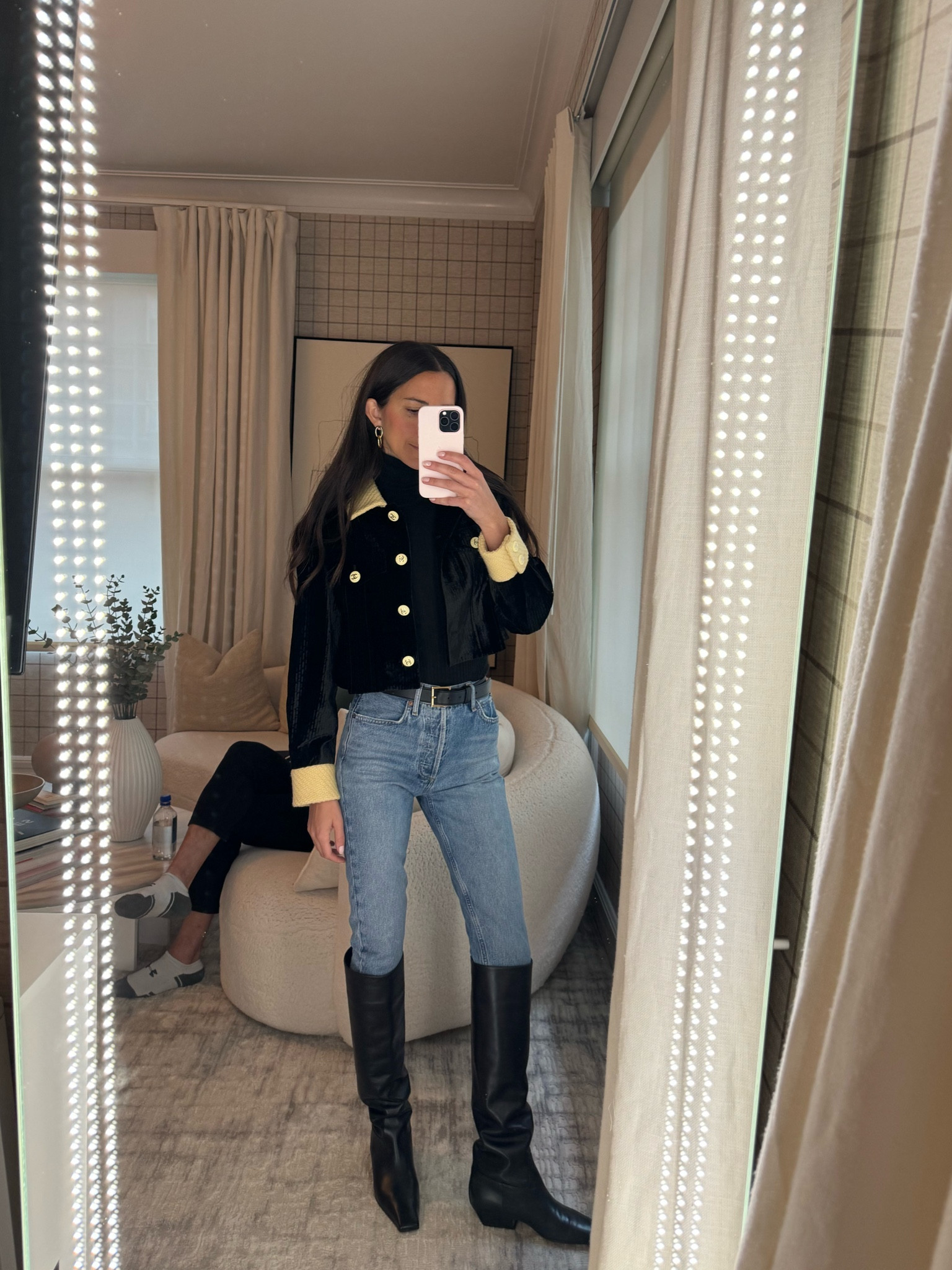 STYLE SESSION: How I’d style flat knee high boots. Jacket is Chanel but linked similar 🖤

#LTKSeasonal #LTKstyletip