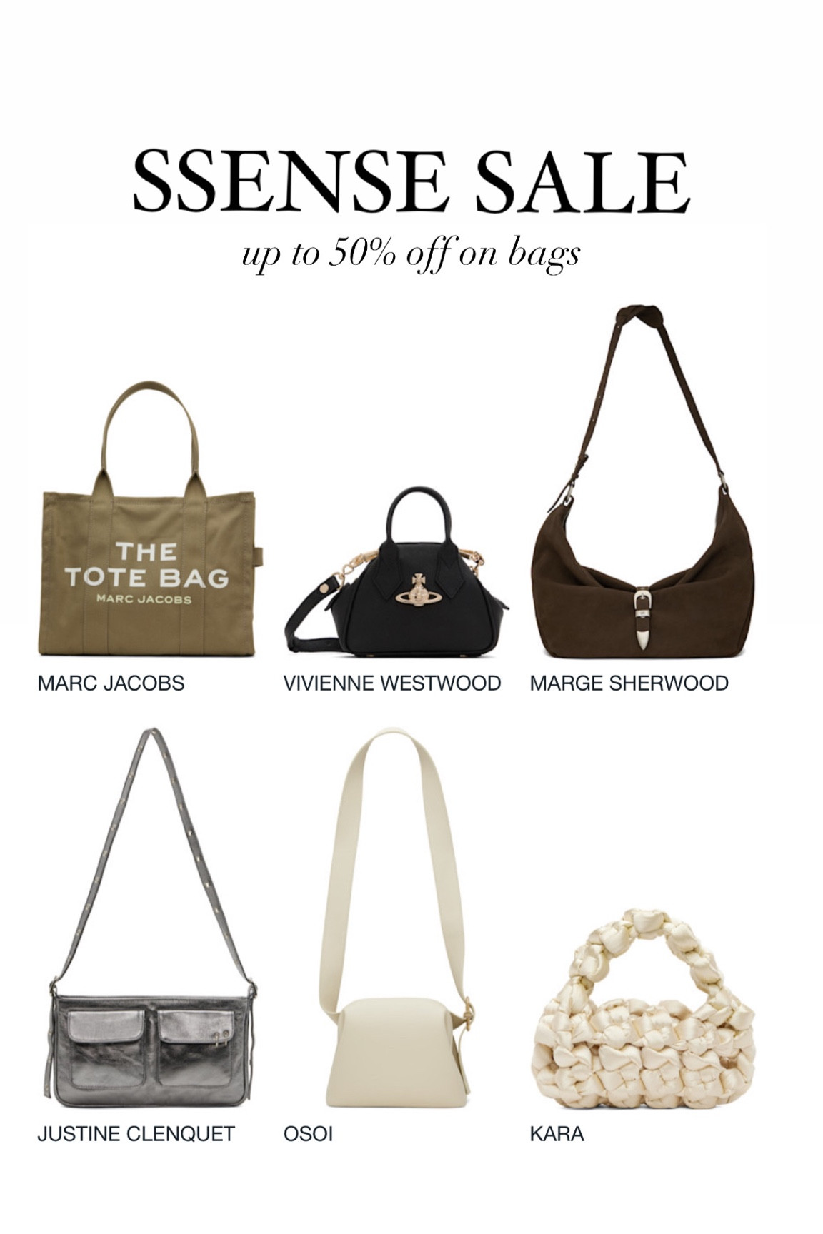 SSENSE sale! up to 50% off bags for their black friday bags. 

this is the gift guide for the girlies who always shop for new bags to add to their collection 🩷

#LTKbag #LTKgiftguide #LTKCyberWeek