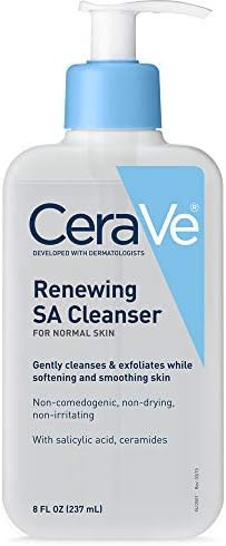 CeraVe SA Cleanser | Salicylic Acid Cleanser with Hyaluronic Acid, Niacinamide & Ceramides| BHA E... | Amazon (US)