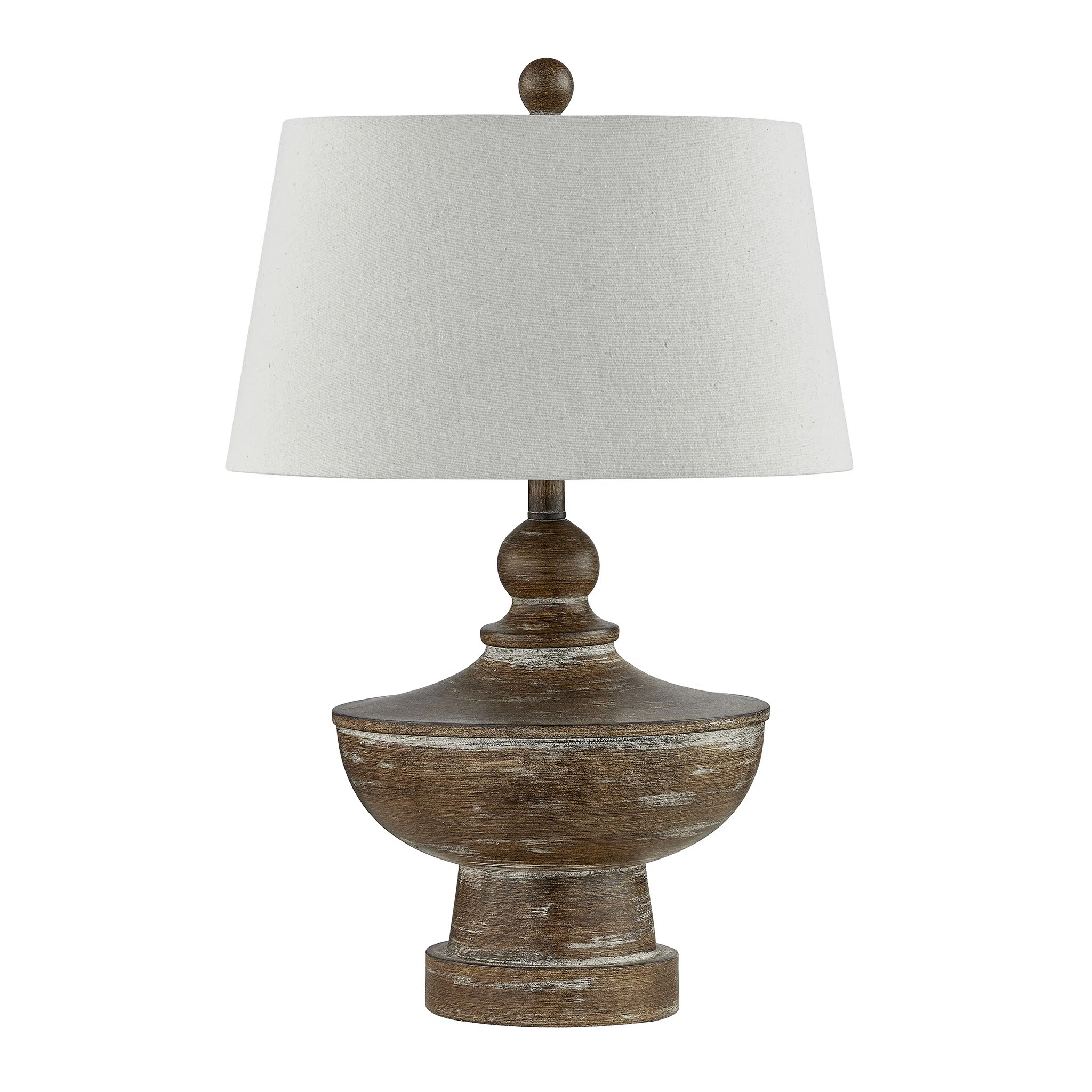 Colette 25.5" Resin Table Lamp with Fabric Shade, Natural | Wayfair North America