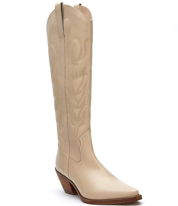 Agency Leather Tall Western Boots | Dillards