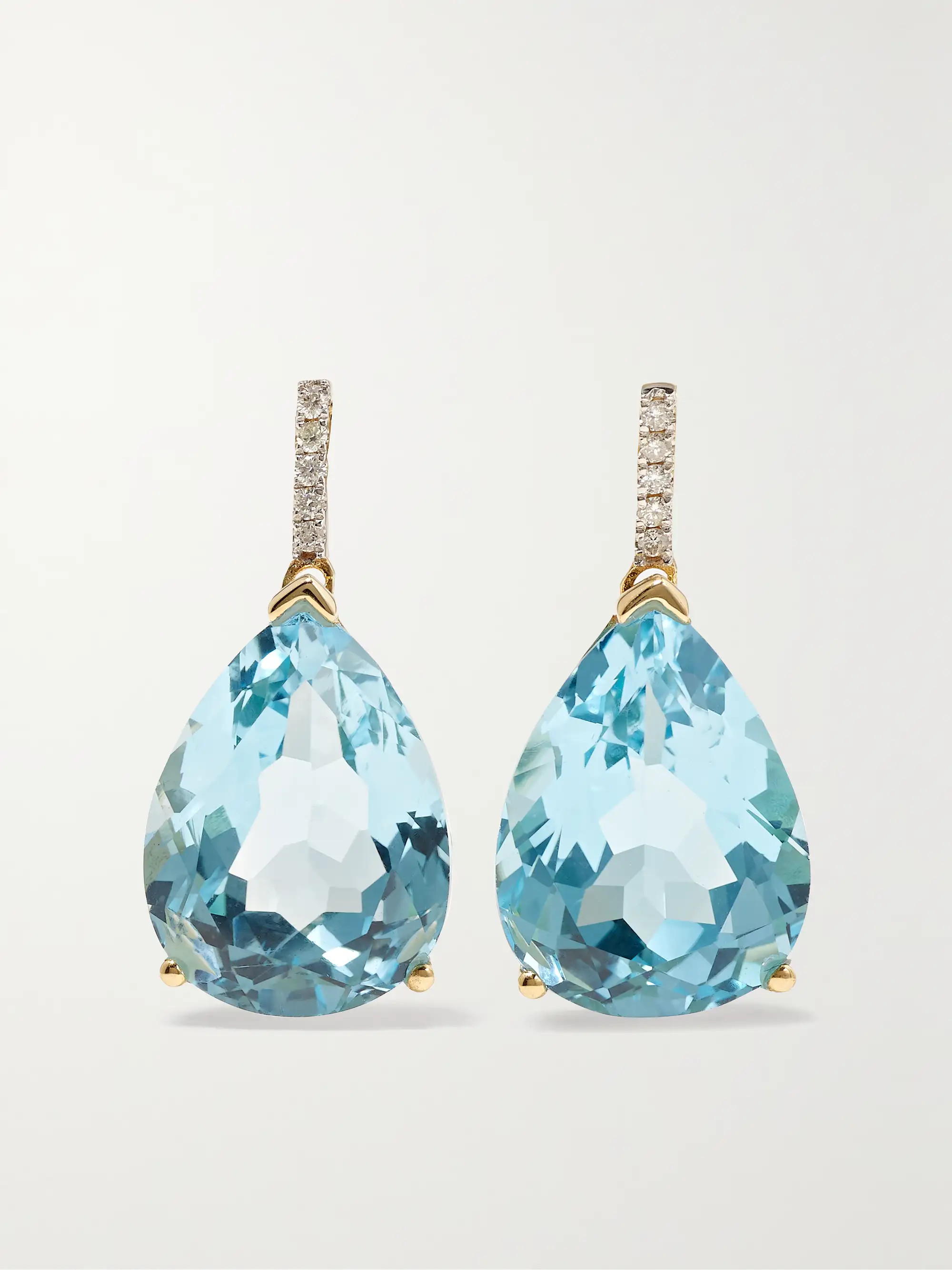 14-karat gold, topaz and diamond earrings | NET-A-PORTER (US)