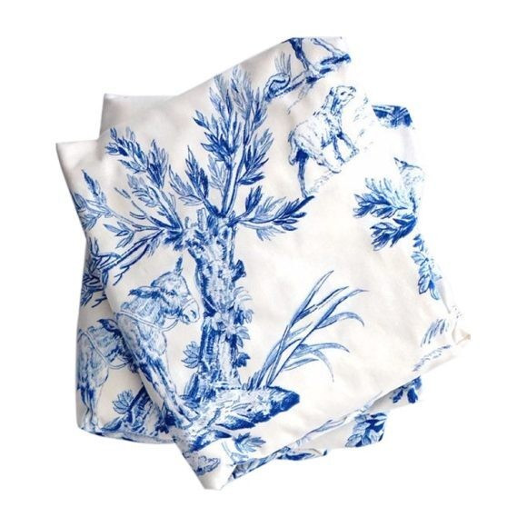 Crib Sheet in Toile Cotton | Maisonette
