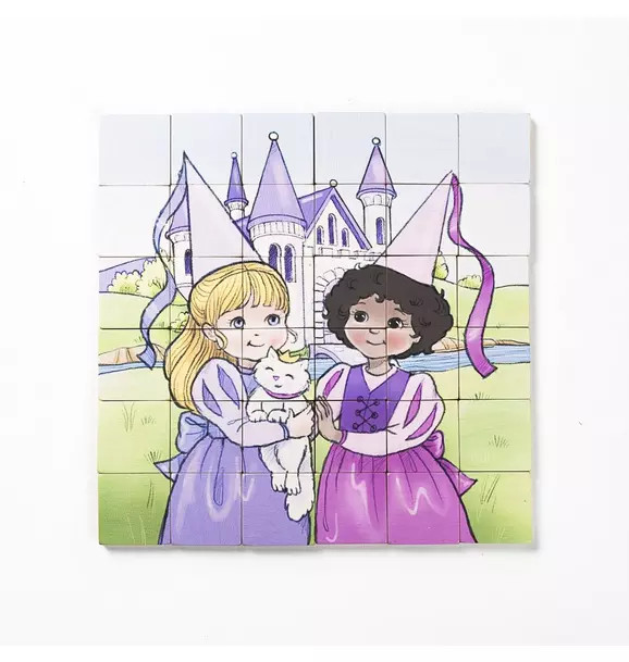 Magic Magnetic Wooden Puzzle with Cotton Bag - Princess Friends | Janie and Jack
