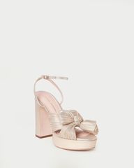 Natalia Platinum Platform Bow Heel | Loeffler Randall