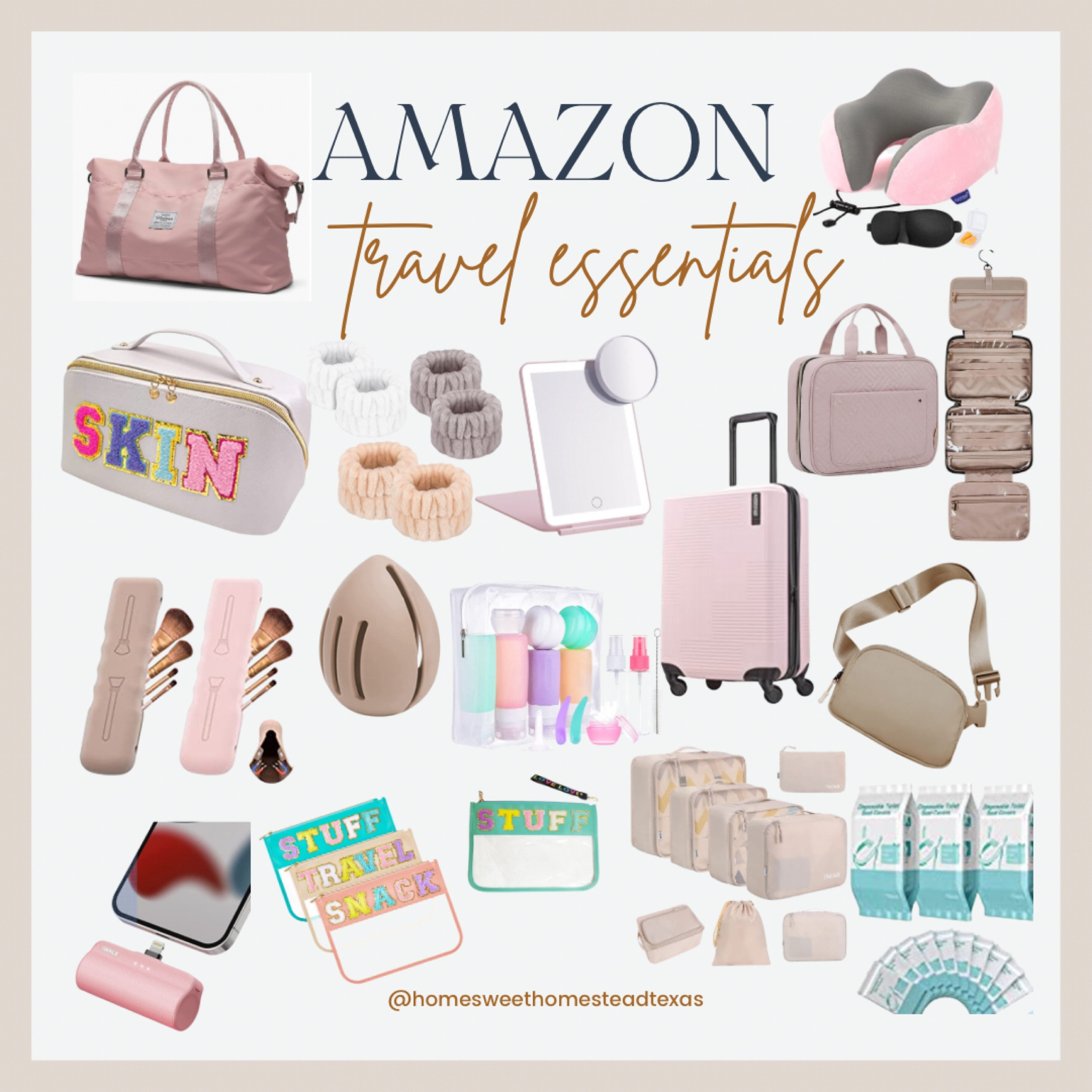My favorite travel essentials from Amazon. These items make packing clothes and beauty products easier if you plan to travel for spring break or summer!

#LTKtravel #LTKbeauty #LTKFind