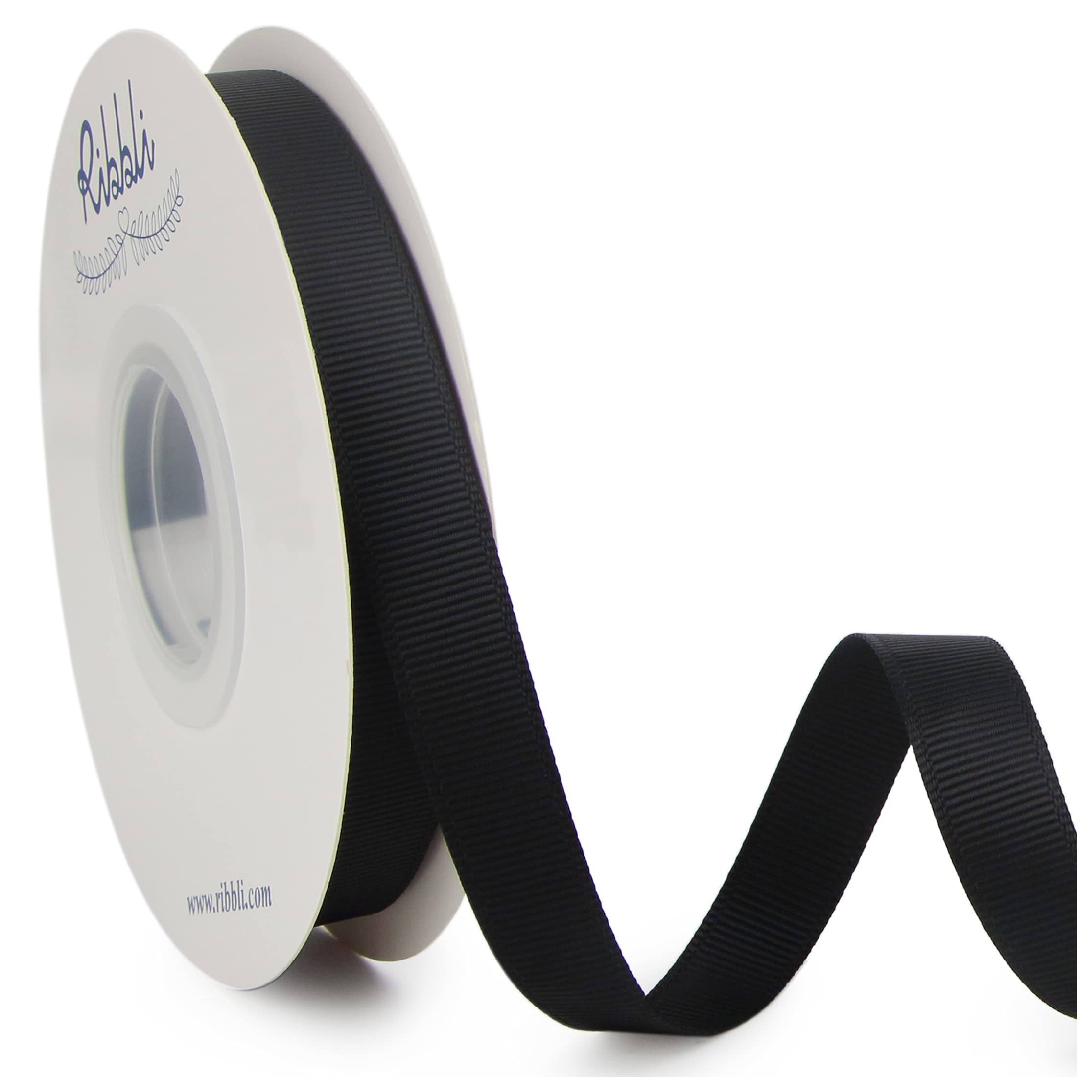Ribbli Black Grosgrain Ribbon, 1/2 inches x Continuous 25 Yards, Use for Bows DIY Hair Accessorie... | Amazon (US)