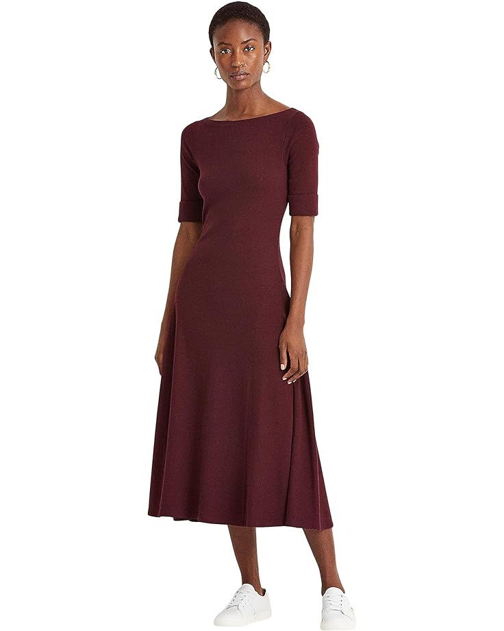 LAUREN Ralph Lauren Elbow Sleeve Day Dress | Zappos
