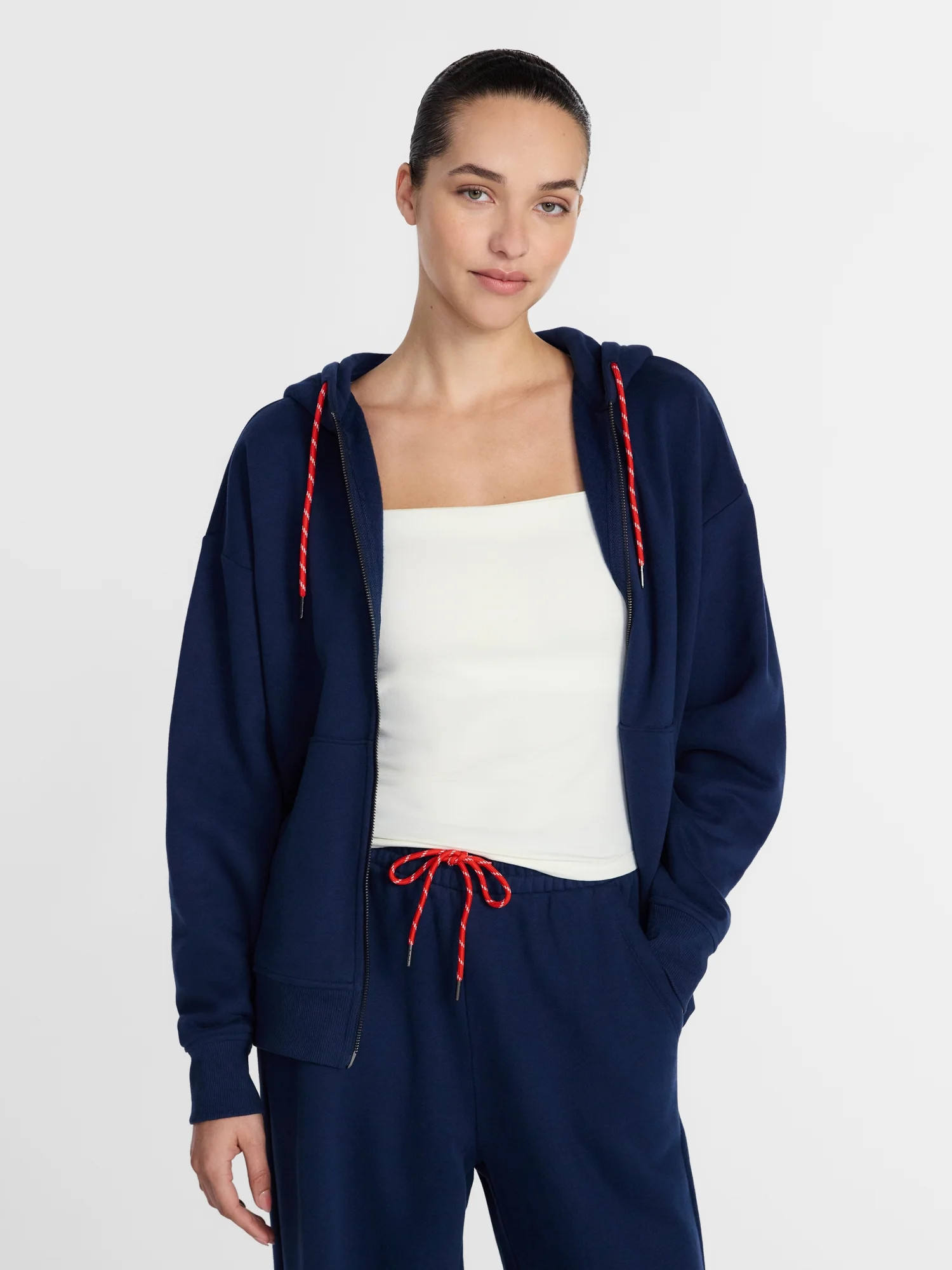 Athletic Works Women's and Women's Plus Full Zip Fleece Hoodie, Sizes XS-4X | Walmart (US)