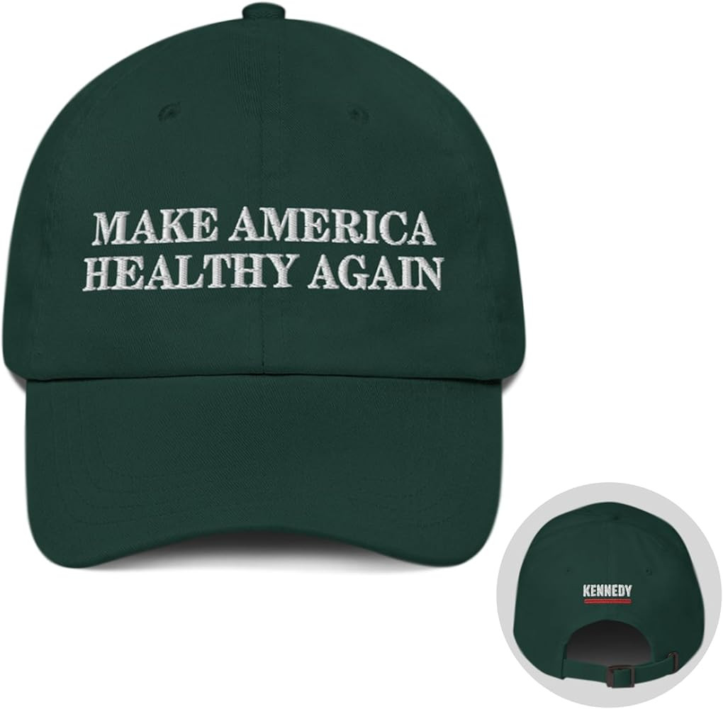 Make America Healthy Again Hat Women Men Embroidered Dad Hat - Maha Hats -Green Embroidered Baseb... | Amazon (US)