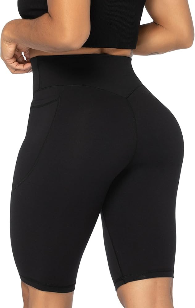 Sunzel 10" / 8" / 5" Biker Shorts for Women with Pockets, High Waisted Yoga Athletic Gym Workout ... | Amazon (US)