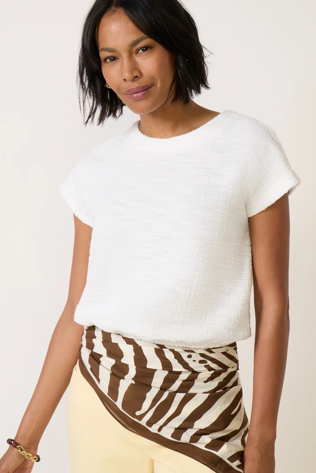 EVEREVE Women's Scottie Bubble T-Shirt, Size XL, White | Evereve