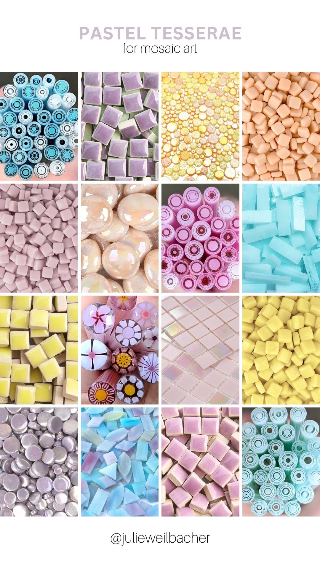 Pastels + spring = LOVE! 🩵 Sharing pastel materials to use in crafts or mosaic art. 🩵 This collection includes glass rods, ceramic tile, glass gems, glass tile, and stained glass. 🩵 For mosaic tips, tutorials, inspiration, and so much more please visit my YouTube channel: YouTube.com/julieweilbacher. Follow @julieweilbacher on Instagram for all things mosaic art. spring crafts - mosaic - diy Easter decor - Easter crafts - mosaic art - pastel glass - pastel spring decor - tile crafts - glass crafts - pastel Easter decor

#LTKSeasonal #LTKFindsUnder50 #LTKHome