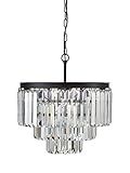 Creative Co-Op 20" Round Crystal Chandelier w 9 Lights, KD, 40W, 15.5" Height | Amazon (US)