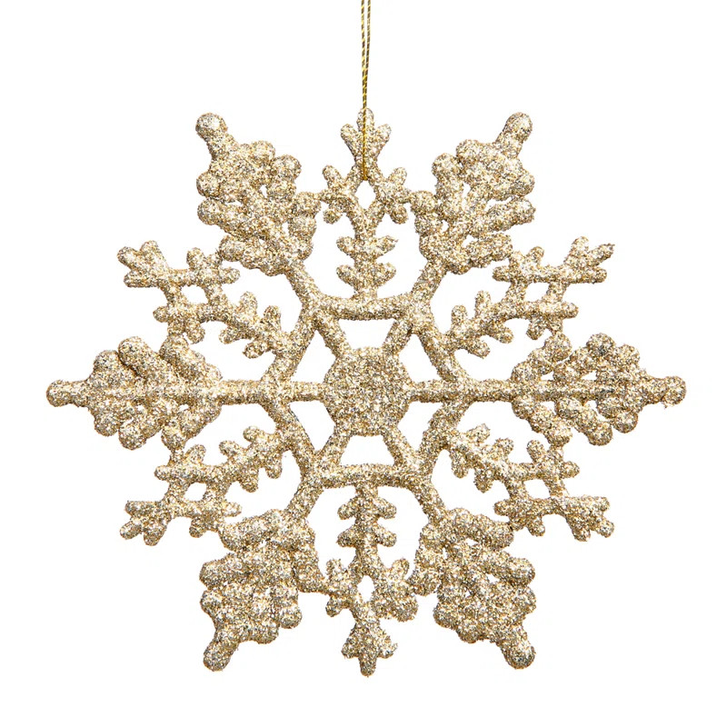 Glitter Snowflake Christmas Shaped Ornament | Wayfair North America