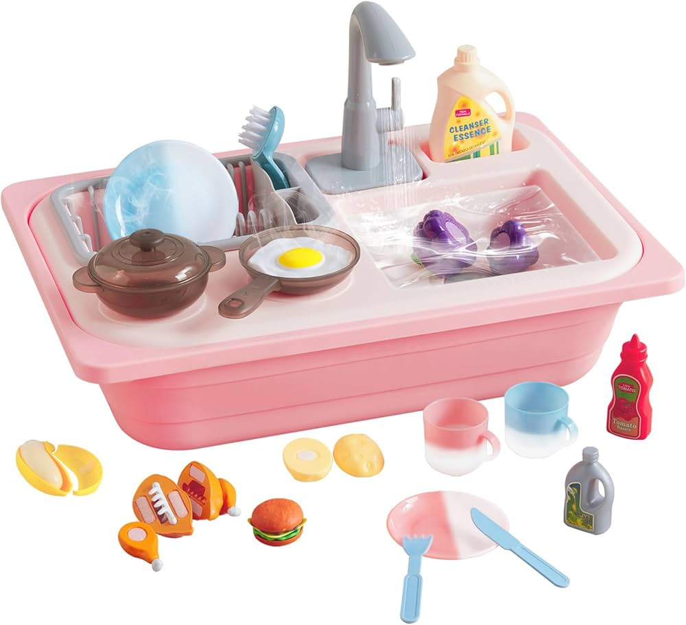 Beright Color Changing Kitchen Sink Toys, Toddler Sink Toys with Upgraded Faucet, Pretend Play To... | Amazon (US)