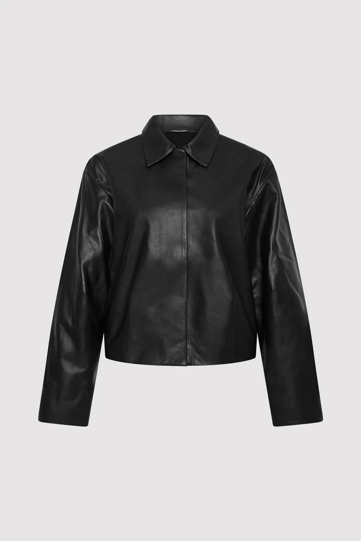 Cocoon Leather Jacket - Black | St. Agni (US, UK, EU)