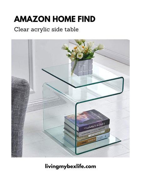 Amazon home decor find: clear acrylic side table 

Living room, bedroom, side table, modern decor, lucite table, mcm, mid century home, furniture, clear table 

#LTKFind #LTKhome #LTKU