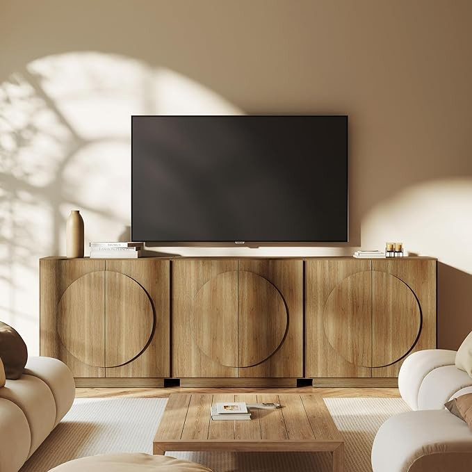 BELLEZE Modular Buffet Cabinet with Storage,Mid Century Modern Arched Sideboard with Adjustable S... | Amazon (US)