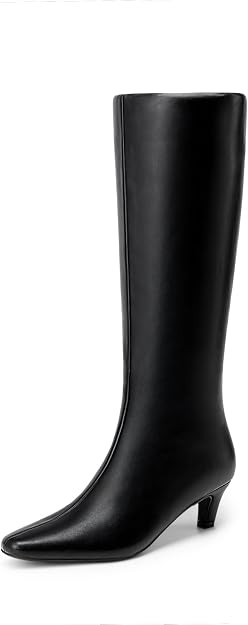 DREAM PAIRS Women Knee High Boots 2 Inch Kitten Heel | Amazon (US)